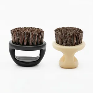 Set of 2 ergonomic neck duster brushes for hair salon styling and beard cleaning tools