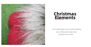 Macro close-up of fluffy red and grey plush faux fur texture for Christmas stockings