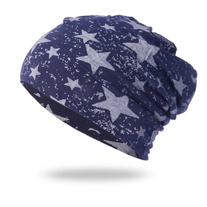 Bonnet fin bleu marine avec motif étoiles pour hommes et femmes idéal sport et loisirs