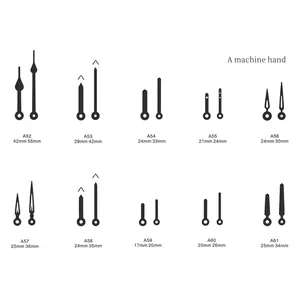 Tabla de tallas con diez modelos de manecillas de reloj grandes para decoración de pared
