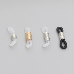 Silicone Eyeglass Chain Ends Anti Slip Loops Adjustable Connectors Metal Spring Eyewear Accessories