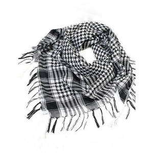 Shemagh Tactical Scarf Checkered Square Bandana With Tassels Outdoor Windproof Desert Keffiyeh Style Accessory