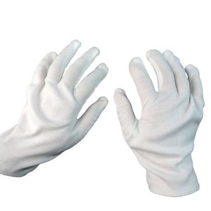Klassische weiße Baumwollhandschuhe für Halloween Kostüme und formelle Bühnenauftritte