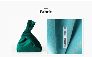 Detailed macro view showing premium green velvet fabric texture and digital printing process
