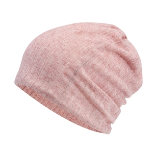 Gorro holgado rosa transpirable con patrón de punto vertical para moda de verano