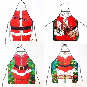 Tabliers de Noël imperméables avec motifs Père Noël et rennes pour la cuisine festive