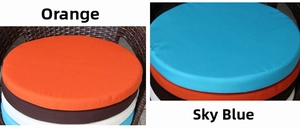 Waterproof round outdoor chair cushions in multiple vibrant colors for garden furniture