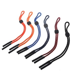 Adjustable Glasses Chain Braided Nylon Sport Sunglasses Lanyard Neck Strap Cord Anti Slip Rubber Loops Men Women Universal