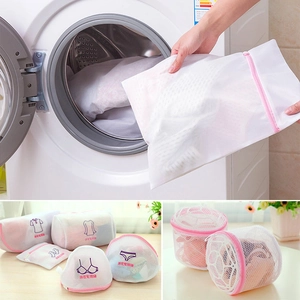 Laundry Mesh Bags Polyester Washing Machine Protective Underwear Bra Clothing Zippered Fine Mesh Coarse Mesh Household