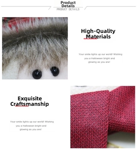 Macro shot of high-quality Christmas decor plush fabric and fine knit texture details