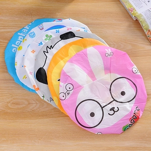 Waterproof Shower Cap PVC Reusable Thickened Elastic Band Japanese Style Cartoon Animal Print For Women Bathing