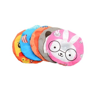 Set of 5 waterproof cartoon shower caps with animal patterns like rabbit and panda