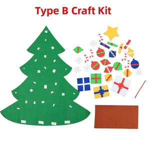 DIY felt Christmas tree kit for kids featuring colorful ornaments and velcro attachments