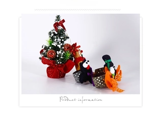 Detailed view of Christmas themed snap bracelet ornaments including small tree and figurines