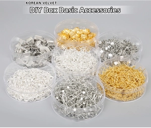 7-pack DIY jewelry making kit with gold and silver earring hooks and jump rings