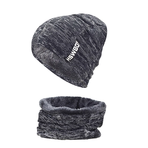Berretto in Maglia e Scaldacollo Invernale per Uomo Donna Foderato in Pile Cappello e Sciarpa Caldi Accessori a Quadri