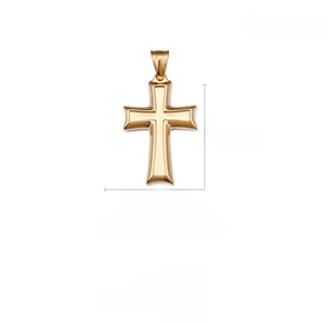 Detailed size specifications for 18K gold plated Egyptian cross pendant with dimensions
