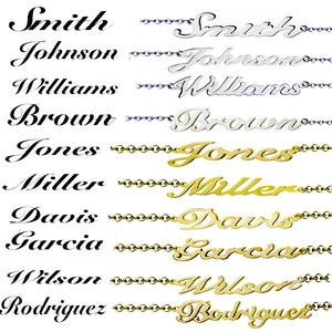 Personalisierte Namenskette aus Edelstahl in Gold und Silber mit Schreibschrift-Design