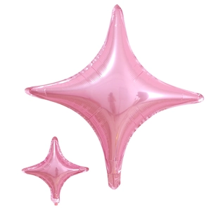 Lot de ballons en aluminium rose en forme d'étoile pour décoration de fête et mariage
