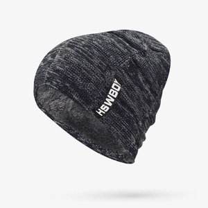 Winter Warm Knitted Beanie Hat And Scarf For Men Women Fleece Lined Check Pattern Outdoor Skull Cap Neck Warmer Snood