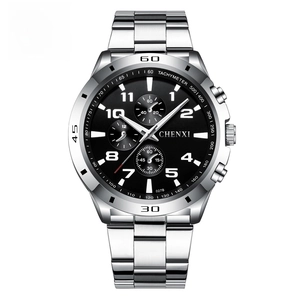 Montre Homme Quartz Affaires Bracelet Acier Inoxydable Lumineuse Étanche Sport Décorative Multi Cadrans CX-027B