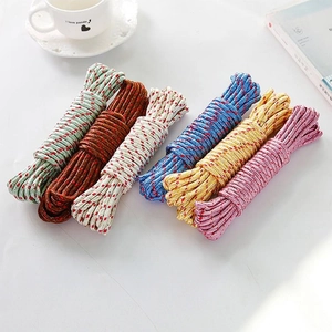6-pack of colorful non-slip windproof nylon clotheslines for outdoor travel and laundry