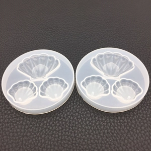 Moule En Silicone Coquillage Multiples Cavités Haute Brillance Pour Création De Bijoux En Résine Pendentifs Artisanat Thème Marin Blanc