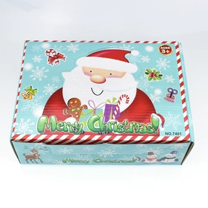 Christmas wind-up toy packaging box showing 12 pieces for ages 3 and up set