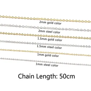 Collier Chaîne Croisée En Acier Inoxydable Plqué Or 18K Sous Vide Bijoux DIY Chaîne À Maillons Avec Fermoir Mousqueton Mode Unisexe