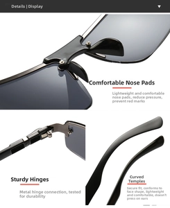 Detail view of sports sunglasses featuring polarized lenses and durable metal hinges