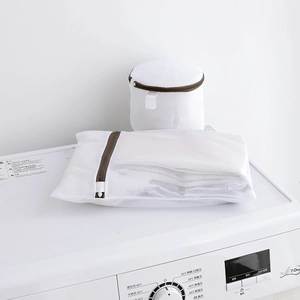 Mesh laundry bags set with cylindrical and rectangular designs for delicate garment care