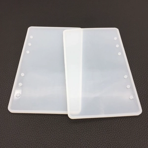 Detail of A6 silicone resin mold set with 6-hole design for DIY notebook covers