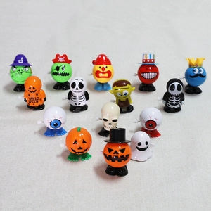 14-piece set of Halloween wind-up toys including pumpkin, ghost, and zombie figures