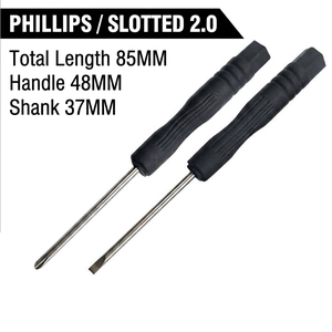 Manual 2.0 Phillips and Slotted screwdriver set with non-slip handle for sunglasses