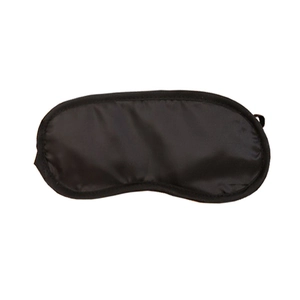 Breathable black silk sleep mask with smooth satin finish for blackout comfort