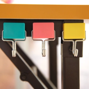 No-Punch Candy Color Magnetic Hook For Refrigerator Microwave Oven Metal Surface Storage Organization Mini Magnetic Hanger