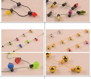 Macro view of 8mm electroplated colorful bead strings for festive holiday decorations