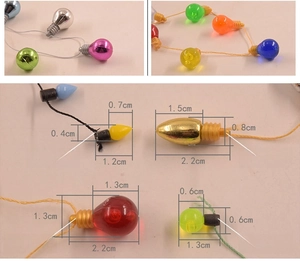 Detailed comparison of various colorful Christmas bead garlands in different sizes and shapes