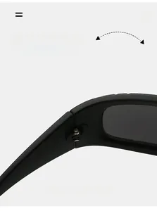 Détail macro de la charnière en métal durable sur une monture de lunettes de sport mate