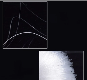 Detail of high-strength clear non-elastic nylon monofilament wire for jewelry beading