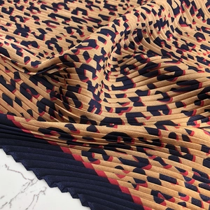 Pleated leopard print scarf soft smooth fashion accessory elegant design for women daily wear.