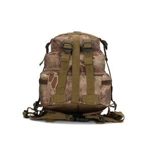 Python camouflage tactical outdoor waist pack with breathable mesh and buckle straps