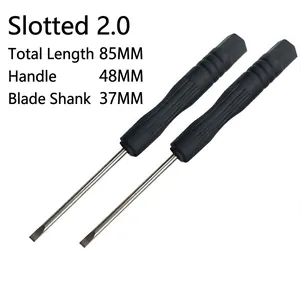 2.0mm Slotted screwdriver for sunglasses repair with 85mm length and black handle