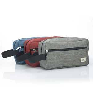 Large capacity portable travel toiletry bag set in three colors for men's grooming