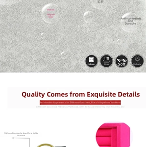 Detailed view of jewelry tray with soft magenta velvet lining and sturdy composite board base