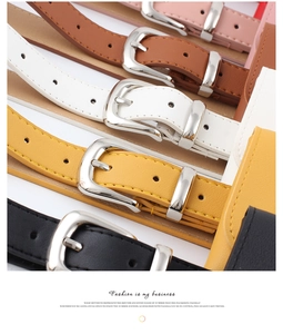 Ceintures tendance pour femmes en rose marron blanc jaune et noir à boucles d'argent