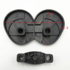 Retractable Christmas doll plastic base feet accessories with dual arc shape in black