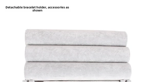 Three-tier grey velvet cylinder rollers for detachable bracelet jewelry display stand