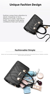 Macro view of black leather handbag with geometric texture and large storage capacity