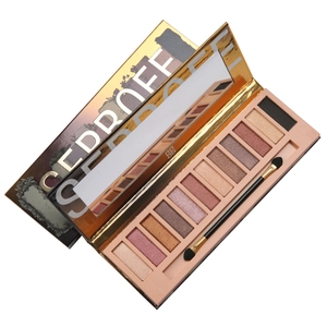 Detailansicht der 12-Farben-Lidschattenpalette mit Schimmer, Matt-Tönen und Innenspiegel